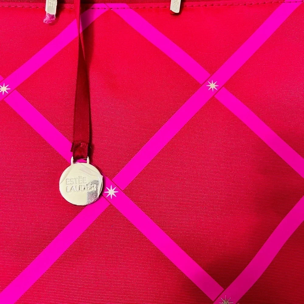 Estee Lauder Red and Pink Cosmetic Case women’s Bag